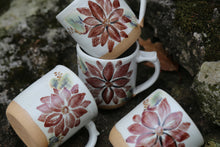 Load image into Gallery viewer, RuthAnn Zimmerman Handmade Poinsettia Pottery Mug