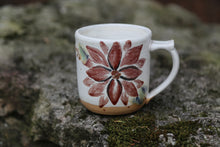 Load image into Gallery viewer, RuthAnn Zimmerman Handmade Poinsettia Pottery Mug
