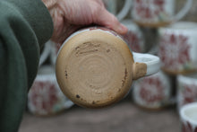 Load image into Gallery viewer, RuthAnn Zimmerman Handmade Poinsettia Pottery Mug