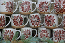 Load image into Gallery viewer, RuthAnn Zimmerman Handmade Poinsettia Pottery Mug