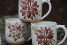 Load image into Gallery viewer, RuthAnn Zimmerman Handmade Poinsettia Pottery Mug
