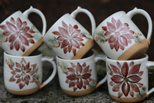 Load image into Gallery viewer, RuthAnn Zimmerman Handmade Poinsettia Pottery Mug
