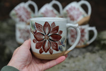 Load image into Gallery viewer, RuthAnn Zimmerman Handmade Poinsettia Pottery Mug
